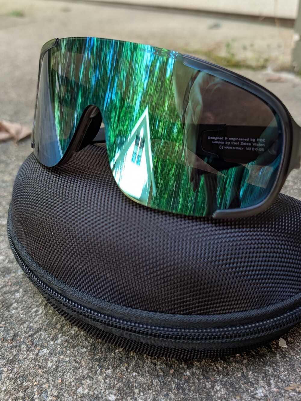 POC Aspire Cycling Sunglasses With Zeiss Blue Mirror Lenses - Translucent Black